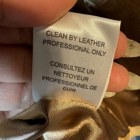 Ricki's Women's Suede Genuine Leather Lined Jacket Tan Buttons Pockets Sz M - Picture 8 of 10